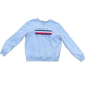 TOMMY Hilfiger Sweater Medium Gray Big Logo
